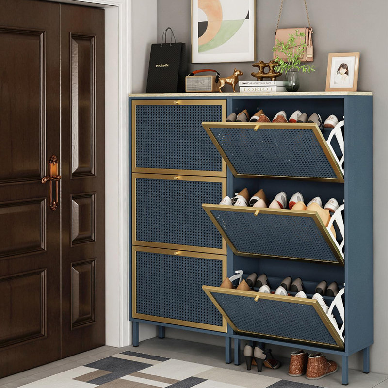 Shoe Rack Shoe 2024 Shelf Shoe Storage Organizer with Side Hooks for Entryway